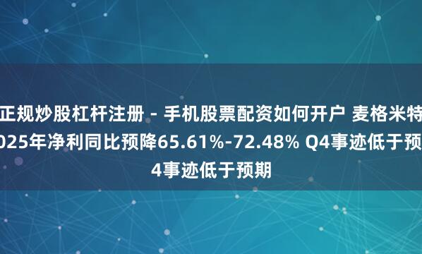 正规炒股杠杆注册 - 手机股票配资如何开户 麦格米特2025年净利同比预降65.61%-72.48% Q4事迹低于预期
