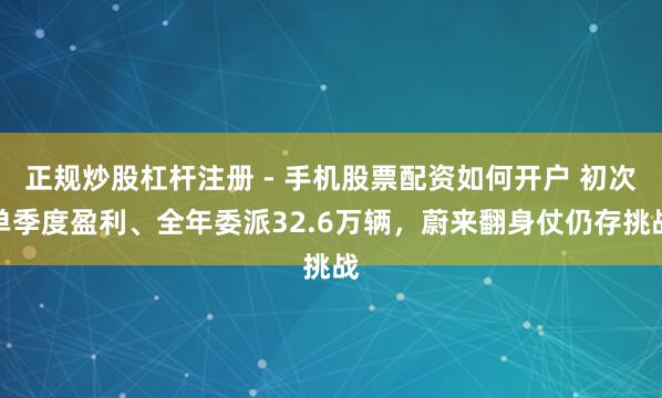 正规炒股杠杆注册 - 手机股票配资如何开户 初次单季度盈利、全年委派32.6万辆，蔚来翻身仗仍存挑战